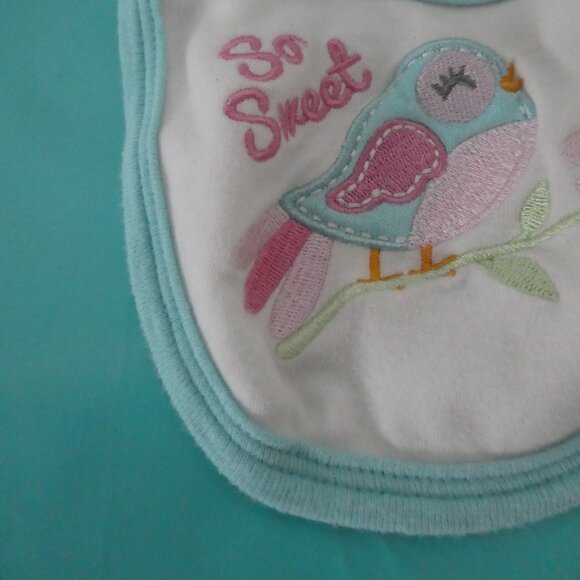 Unbranded | OS One Size | Embroidered Bird Baby Bib - Picture 5 of 13
